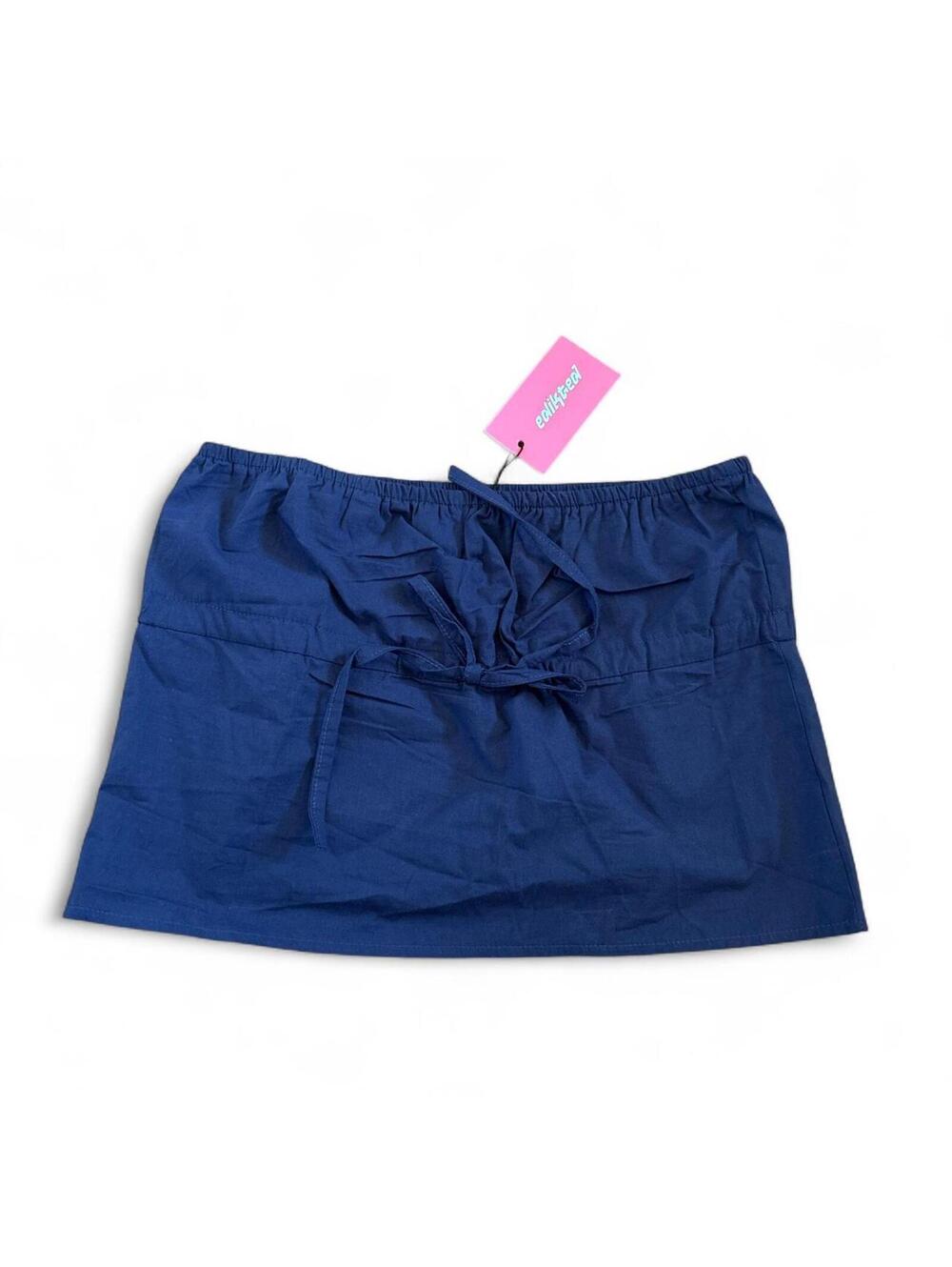 Edikted Women's Navy Blue Off The Shoulder Crop Top